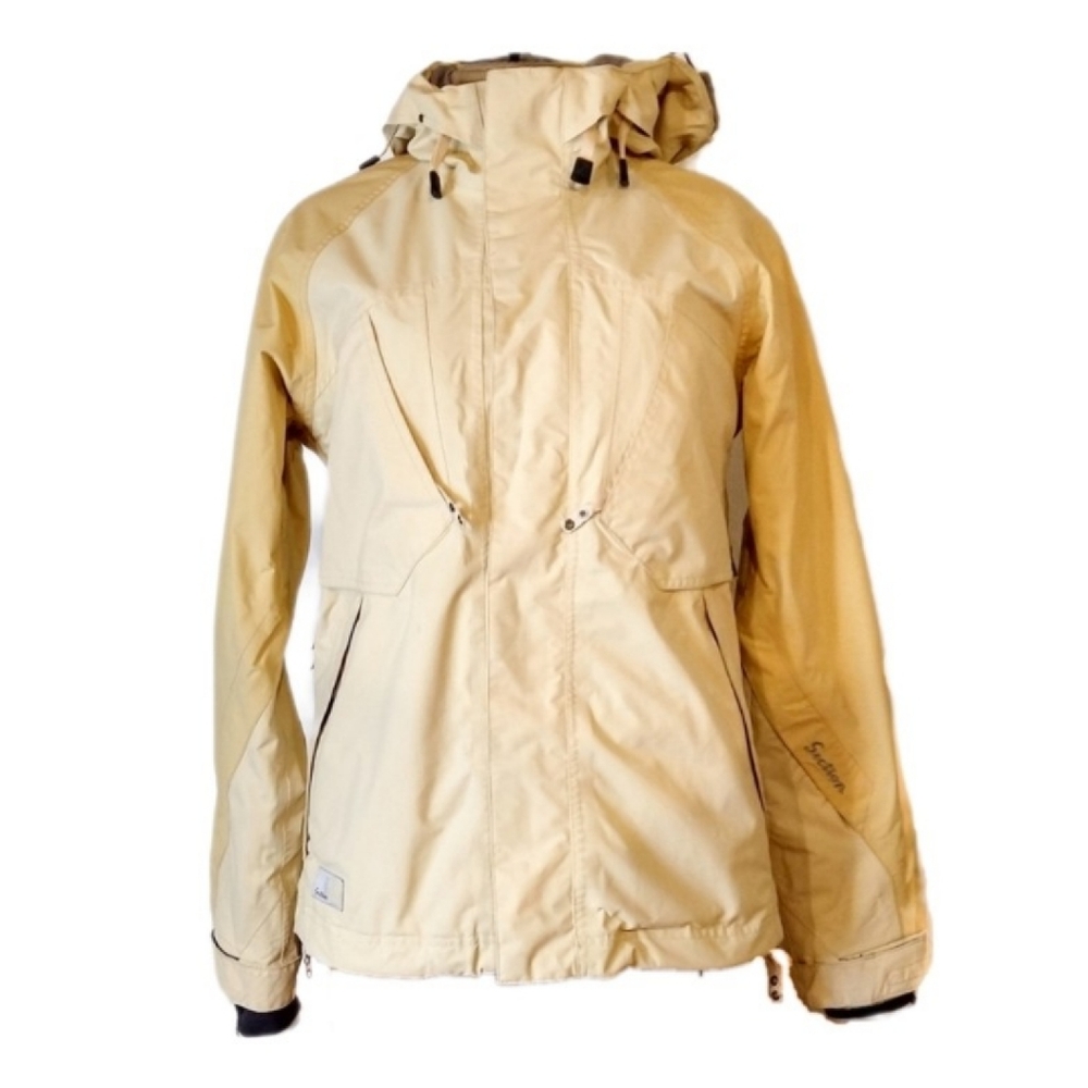 Gore-tex Waterproof Yellow Medium Weight Section Skii Rain Jacket